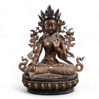 Weiße Tara Buddha Figur Bronze - Bodhisattva 97cm