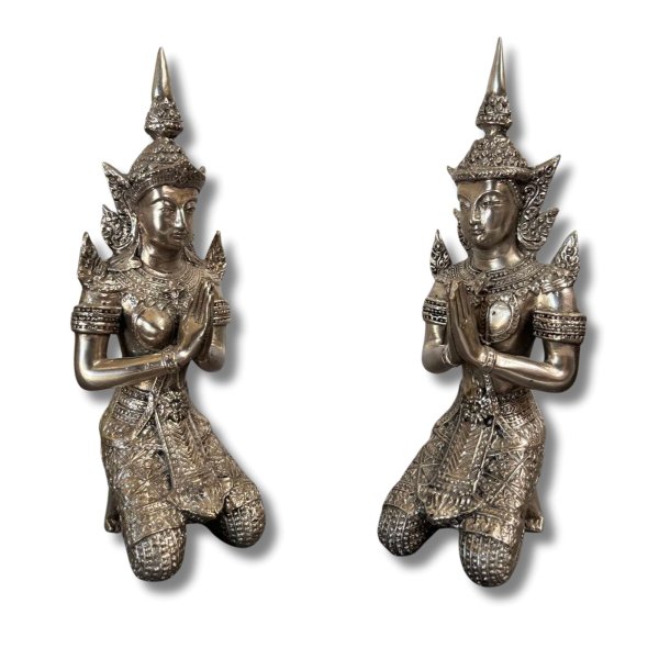 Tempelwächter Thailand Teppanom Bronze Figuren