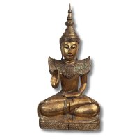 Holz Buddha lehrende Geste