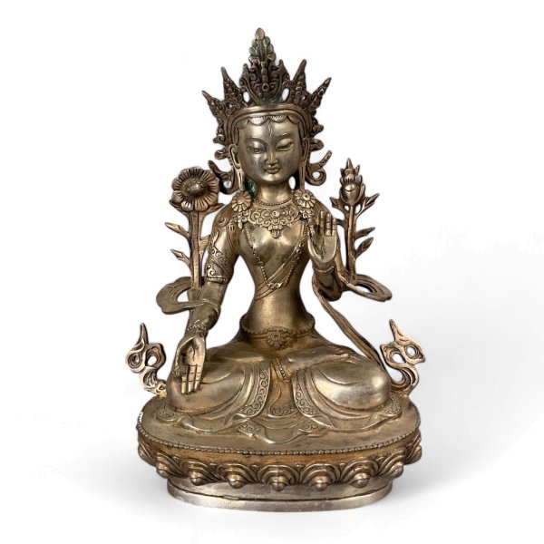 Weiße Tara Buddha Figur Bronze - Bodhisattva