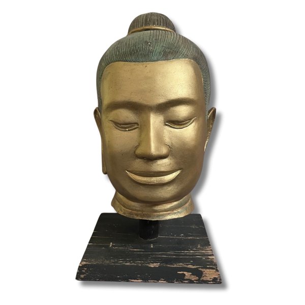 Buddha Kopf Bronze Jayavarman VII