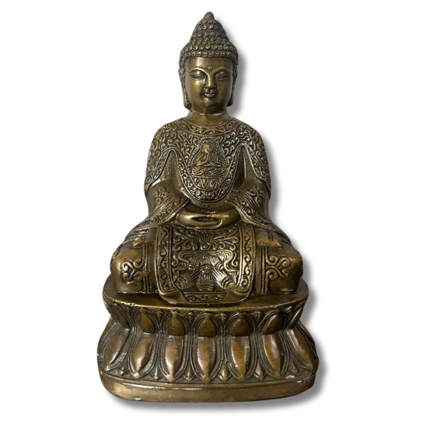 Buddha Figur Meditation Skulptur Bronze - Tibet