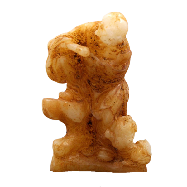 Arhat Lohan Figur (8cm) Hetian Jade