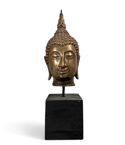 Buddha Kopf Bronze Figur Thailand - 28cm groß