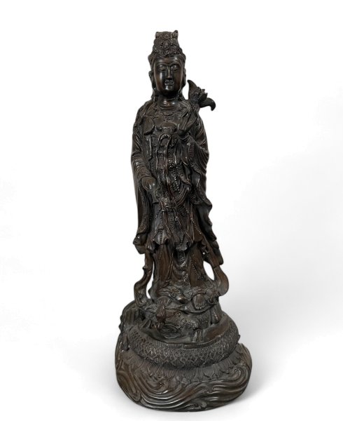 Buddha Figur Bronze Guanyin 45cm groß