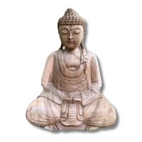 Garten Buddha Figur aus Holz