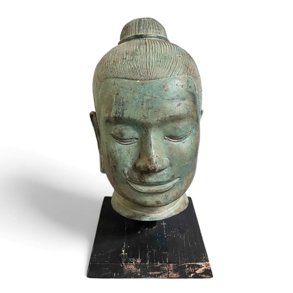 Buddha Kopf Bronze Jayavarman VII