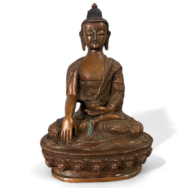 Tibet Buddha Figur Bronze - alt - 21cm groß