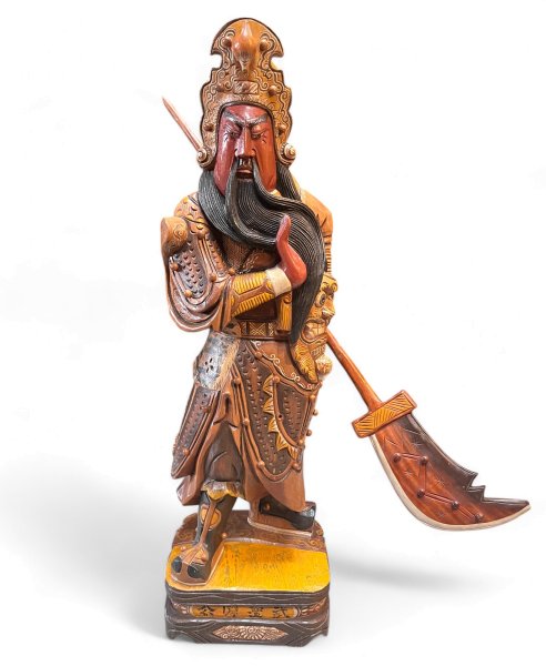 Guan Yu Krieger Holz Statue - China