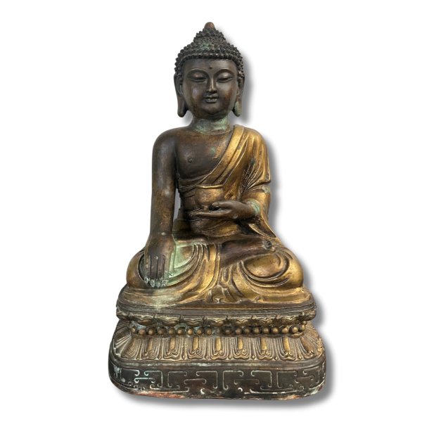 Buddha Figur Bronze Skulptur Tibet/China 47cm groß
