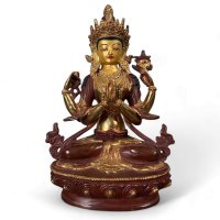 Buddha Figur Chenrezi Avalokiteshvara Bronze