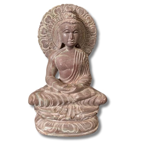 Buddha Figur Marmorstein Nepal - feine handarbeit