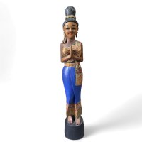 Sawadee Figur Holz Skulptur Thailand - 153cm