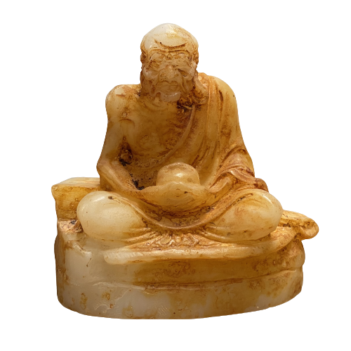 Arhat Lohan Figur (8,5cm) Hetian Jade