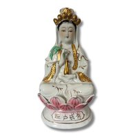 Buddha Figur Kwan-Yin aus Porzellan 23cm groß