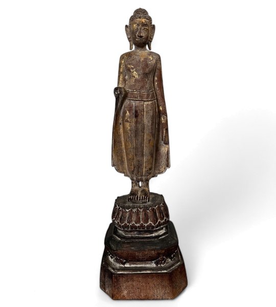 Alte Holz Buddha Figur Ayutthaya Thailand Skulptur