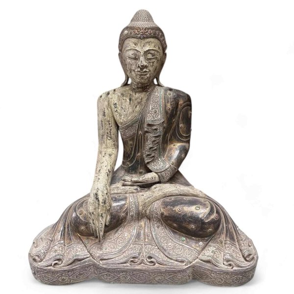 Holz Buddha Statue Mandalay / Burma - 130cm groß