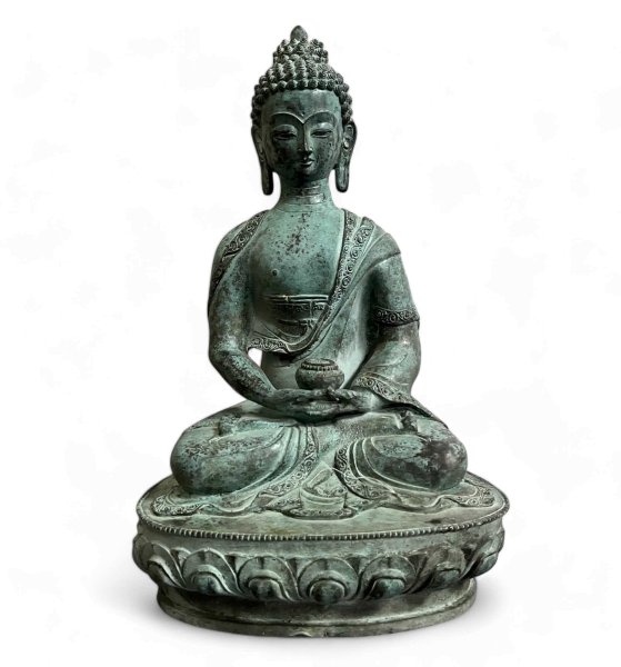 Buddha Figur Meditation Skulptur Bronze - Tibet