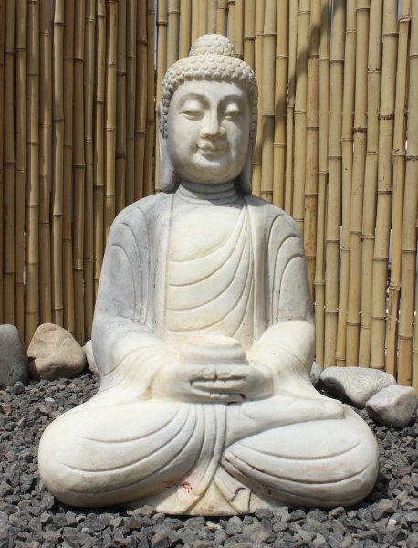 Garten Buddha Brunnen Statue Amitabha Gartendeko Buddhistisch