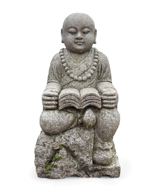 Shaolin Mönch Garten Granit Figur China 66cm groß