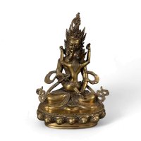 Tantrische Yab-Yum Buddha Figur aus Bronze - Tibet