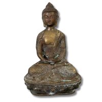 Buddha Figur Bronze Meditations Skulptur Tibet - Nepal