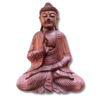 Holz Buddha Figur lehrende Geste