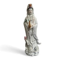 Buddha Figur Kwan-Yin aus Porzellan 66 cm groß