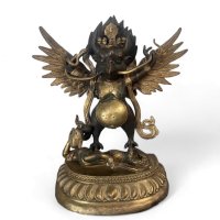 Garuda Figur aus Bronze, asiatischer Götterbote