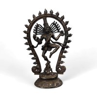 Dancing Shiva Figur Bronze Indien Skulptur -alt