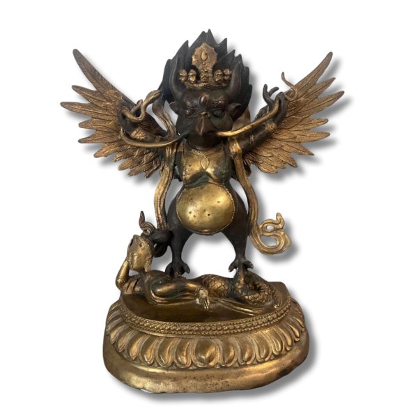 Garuda Figur aus Bronze, asiatischer Götterbote