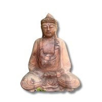 Garten Buddha Figur aus Holz - lehrende Geste