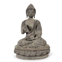 Buddha Bronze Figur mit lehrender Geste 31,5 cm