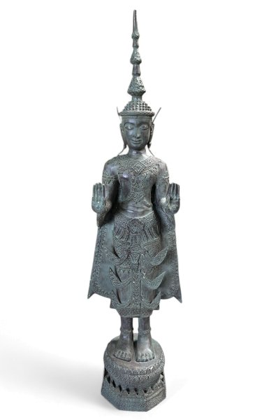 Montags Buddha Statue Bronze Thailand 135 cm groß