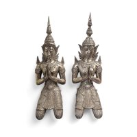 Tempelwächter Thailand Teppanom Bronze Figuren 58 cm