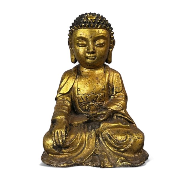 Buddha Figur Gusseisen China Skulptur 34 cm