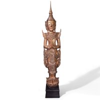 Thailändischer Tempelwächter Teppanom Holz Skulptur 116 cm