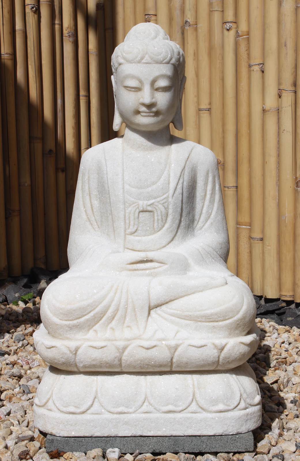 Garten Buddha Figur Marmor Stein Statue 81 Cm Tibet Amitabha