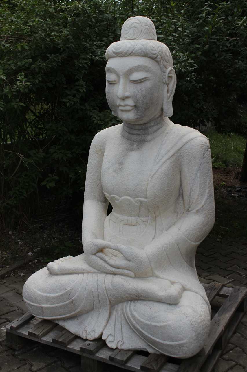 Tempel Buddha Statue China Garten Skulptur 175cm Restauriert