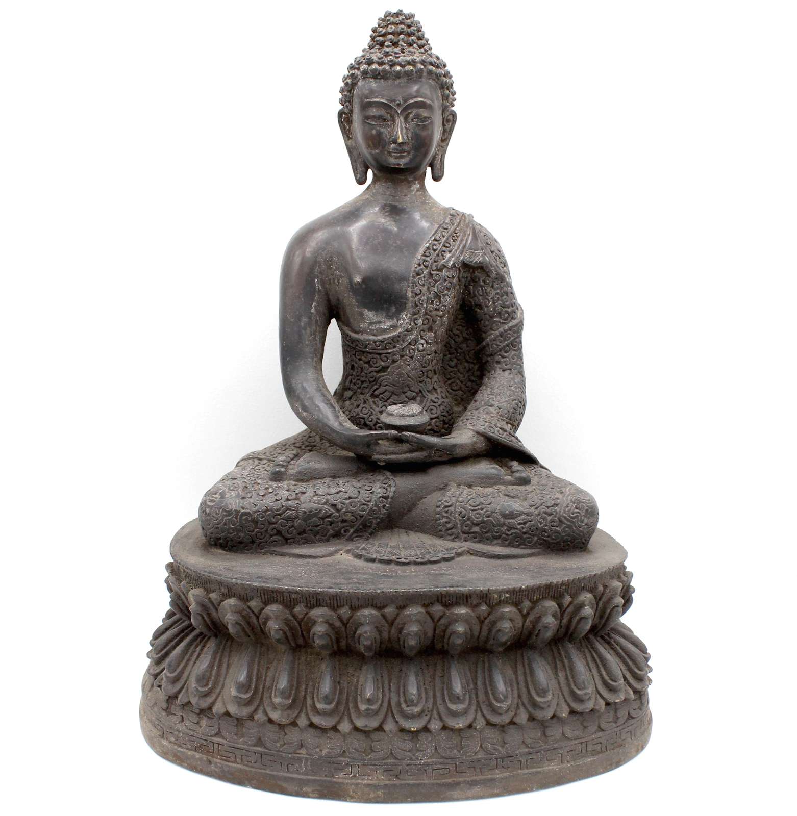 Amitabha Buddha Bronze (13 3/8in) Buddhist Figurine Podium China ...