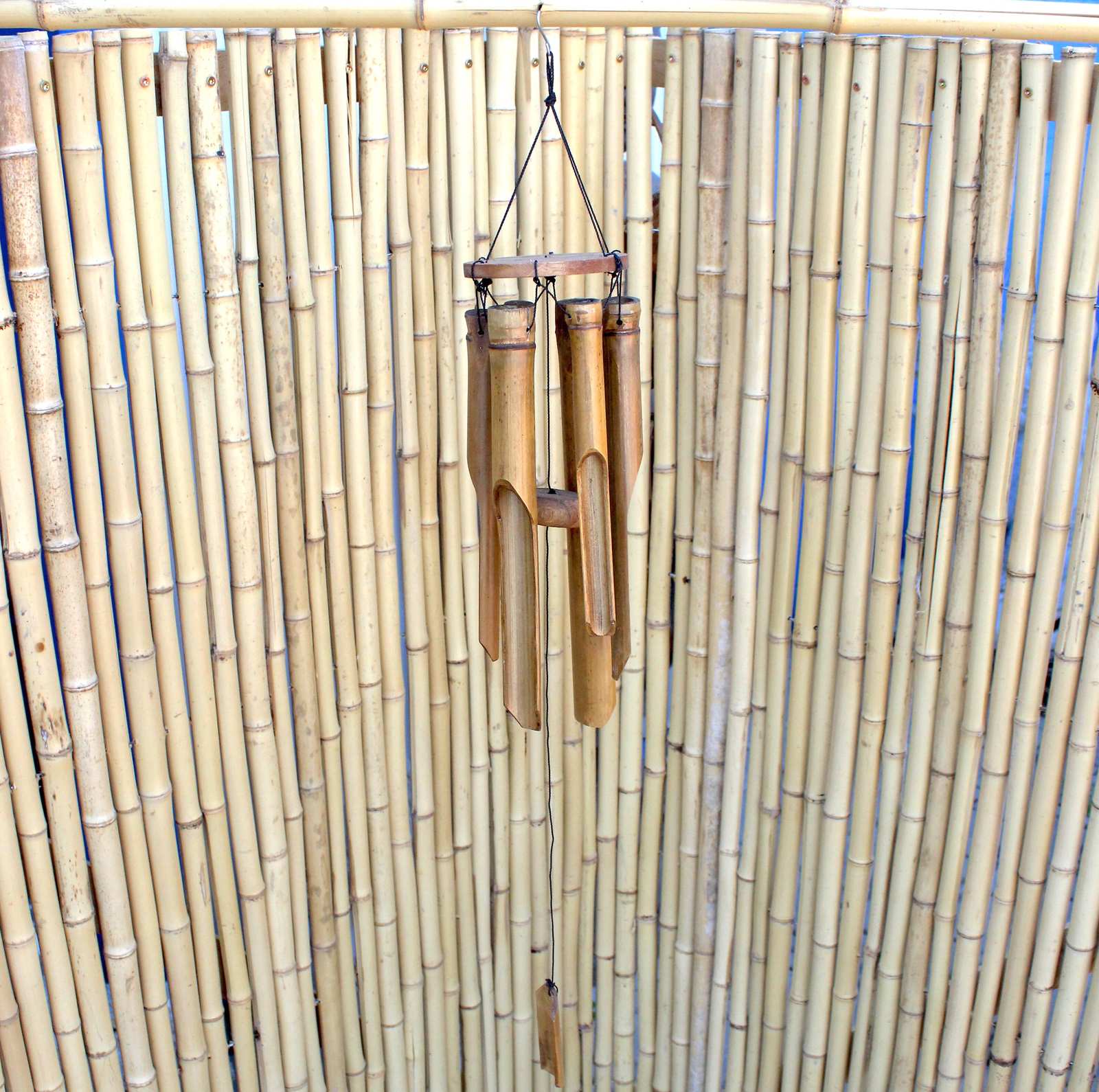 Kleines Bambus Windspiel (77cm) Bali Klangspiel Garten ...